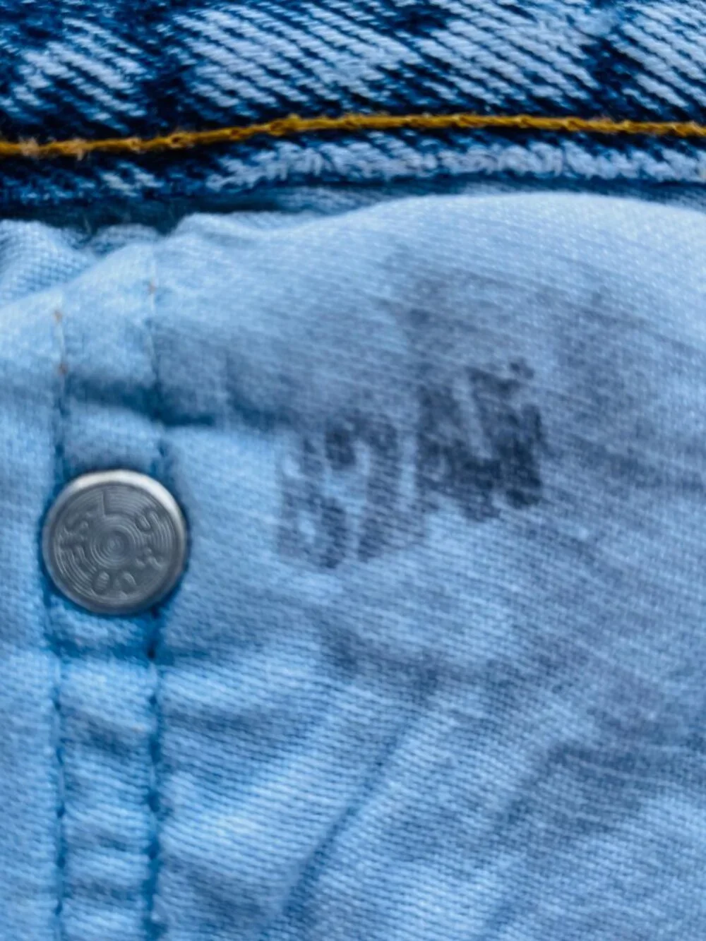 Vtg 80s Levis 501 Button Fly Jeans Sz 30x32 Blue Acid Wash Thrashed Grunge Skate
